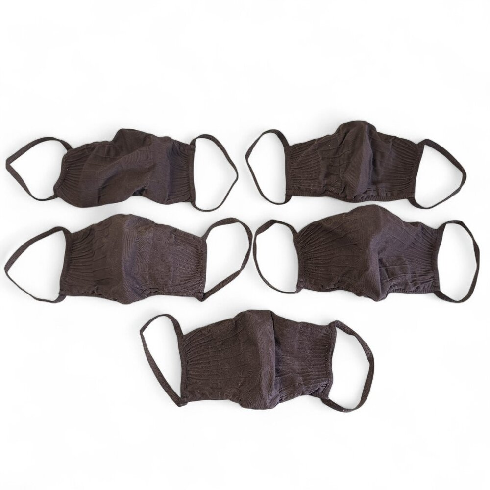 5 Pack SKIMS Seamless Face Mask Reusable Neutral Minimalist One Size  COCOA NWOT